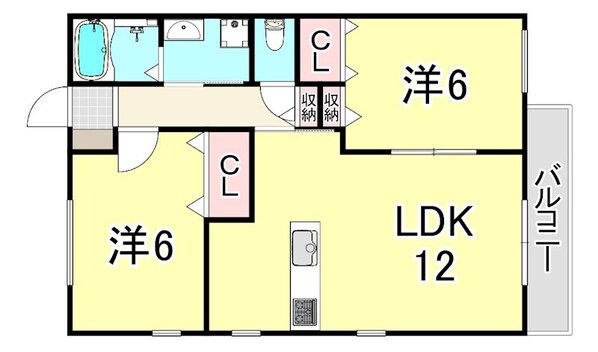 シャーメゾン豊楽Aの物件間取画像